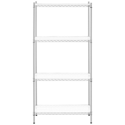 Regał warsztatowy chromowany druciany 4 półki + 4 maty do 1 t 1000 kg 90x45x180 cm