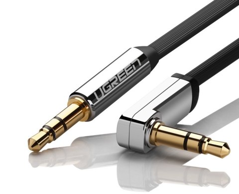 Płaski kabel przewód audio AUX 3.5mm mini jack 3m srebrny