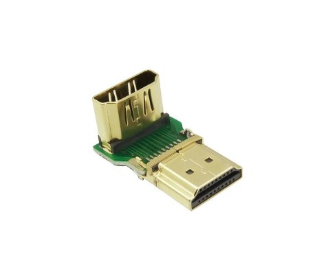Wtyczka kątowa łącznik do kabla przewodu HDMI czarny