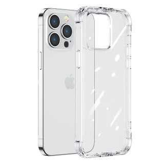 Etui pokrowiec do iPhone 14 pancerna obudowa z haczykami podstawką przezroczysty