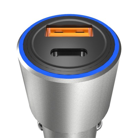 Ładowarka samochodowa USB USB-C PD QC 22,5W szary