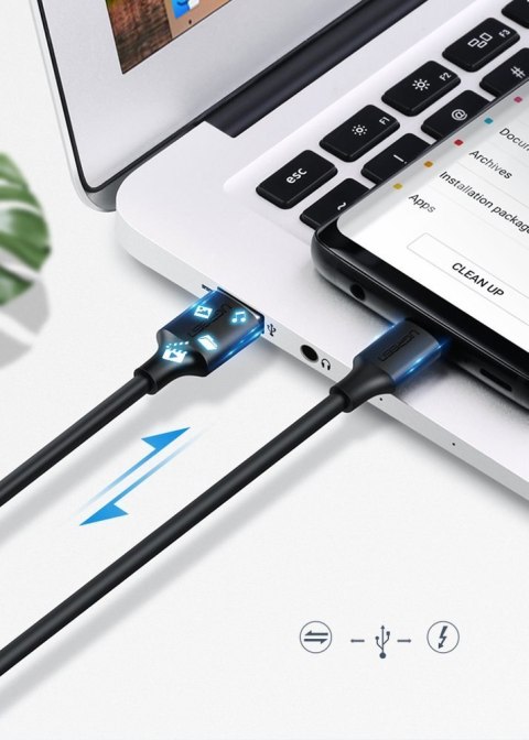 Kabel przewód USB - USB-C 2A 1m czarny