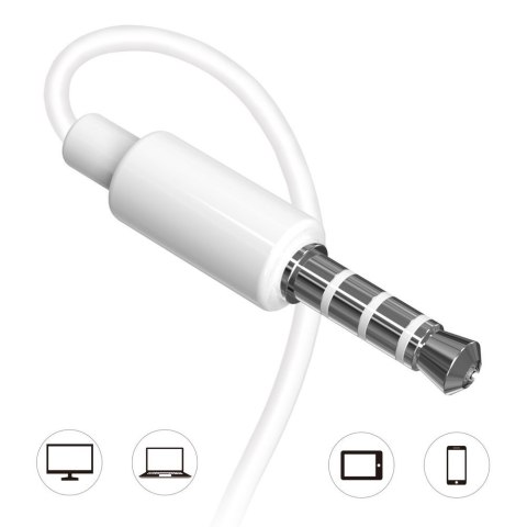 Zestaw słuchawkowy X10S przewodowe słuchawki mini jack 3.5mm biały