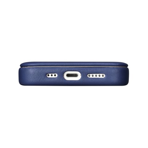 Skórzane etui iPhone 14 Pro Max z klapką magnetyczne MagSafe CE Premium Leather niebieski