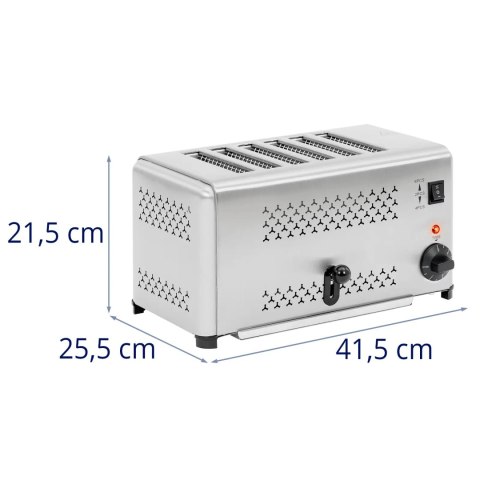 Toster opiekacz kanapkowy do chleba na 6 grzanek 2500 W