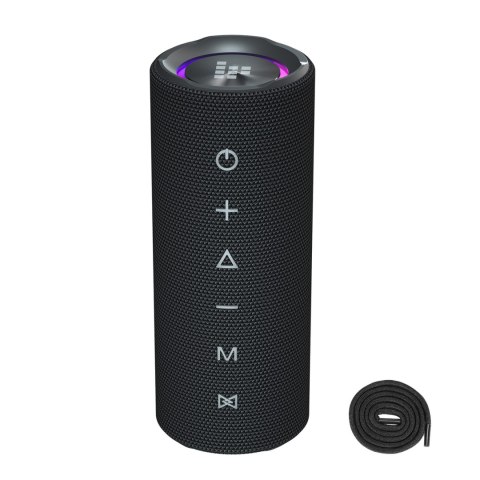 Głośnik przenośny Bluetooth Mirtune C2 24W + kable USB-C AUX - czarny