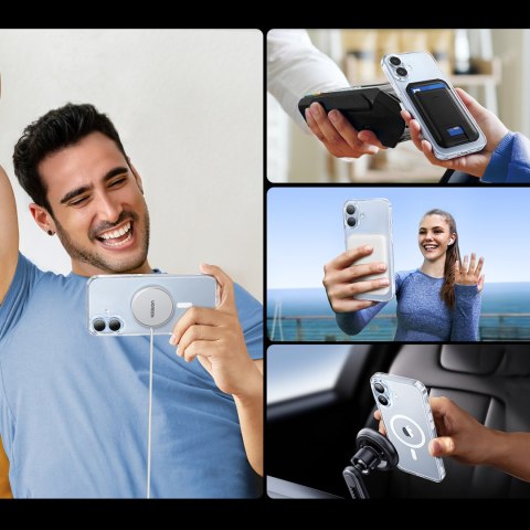 Etui case Classy Clear Magnetic na iPhone 16 - przezroczyste