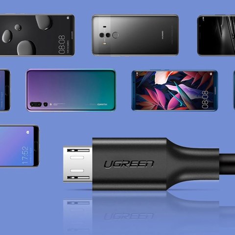 Kabel przewód micro USB - USB-A 25cm - czarny