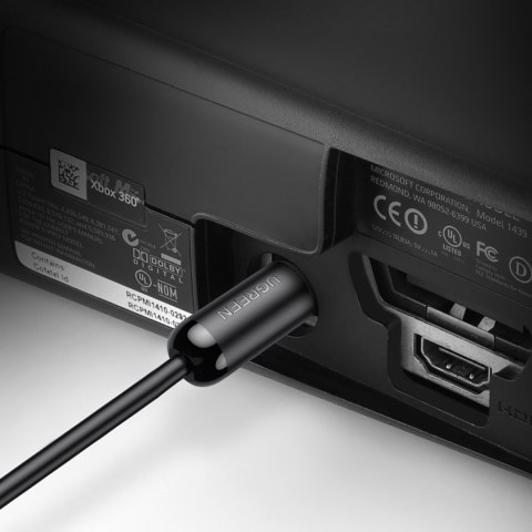 Kabel przewód optyczny audio Toslink SPDIF 1m - czarny