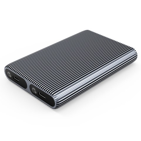 Kieszeń obudowa AM2C3-2N na dwa dyski M.2 NVME USB-C 10Gb/s - szara