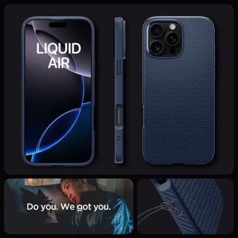Etui case na iPhone 16 Pro Max Liquid Air - niebieskie