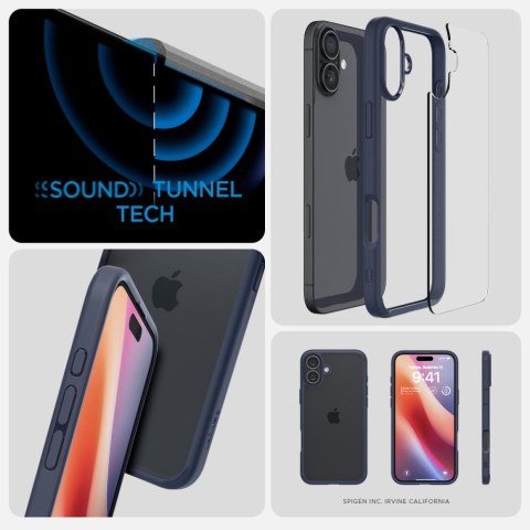 Etui ochronne na iPhone 16 Ultra Hybrid - przezroczysto niebieskie