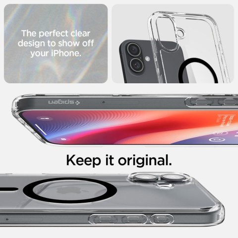 Etui plecki na iPhone 16 Plus Ultra Hybrid Mag z MagSafe - przezroczyste czarne
