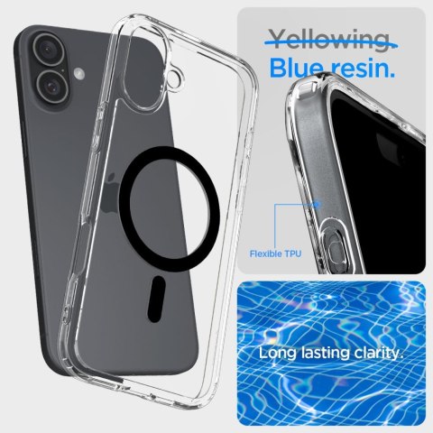 Etui plecki na iPhone 16 Plus Ultra Hybrid Mag z MagSafe - przezroczyste czarne