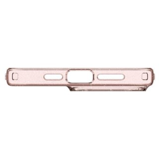 Etui case na iPhone 15 Pro Max Liquid Crystal Glitter - różowo przezroczyste