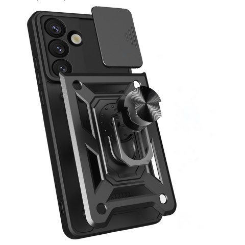 Pancerne etui z podstawką osłoną aparatu na OnePlus Nord 4 5G Hybrid Armor Camshield - czarne