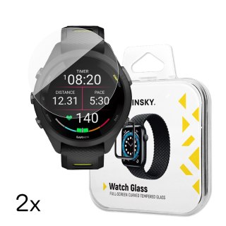 Szkło hartowane do zegarka Garmin Forerunner 265s 42mm Full Glue - 2 szt.