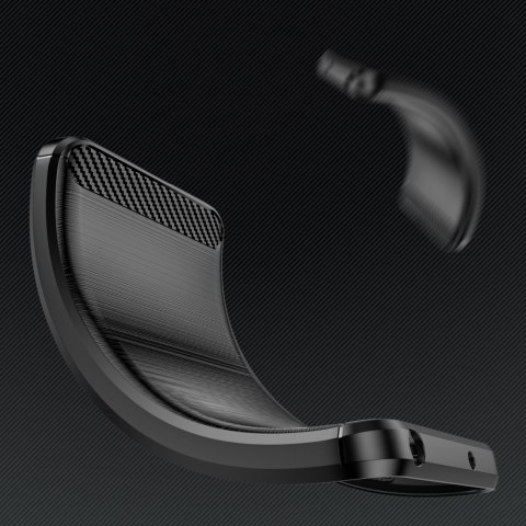 Etui elastyczny żelowy pokrowiec na tył plecki do iPhone 14 Plus Carbon Case - czarny
