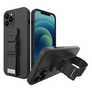 Silikonowe etui ze smyczą paskiem do Xiaomi Poco M4 Pro 5G Rope Case - czarny