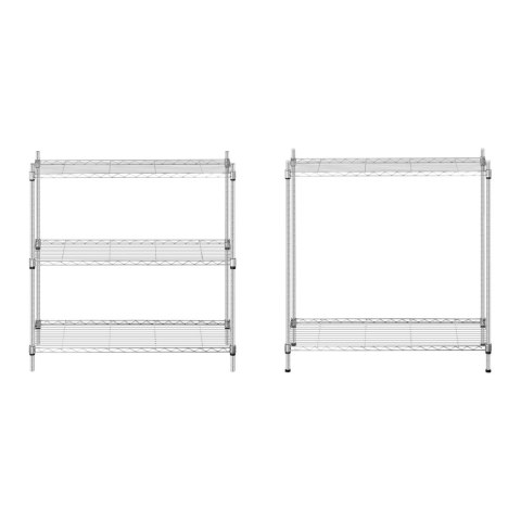 Regał magazynowy druciany ażurowy kolor szary 180x90x35cm do 150kg