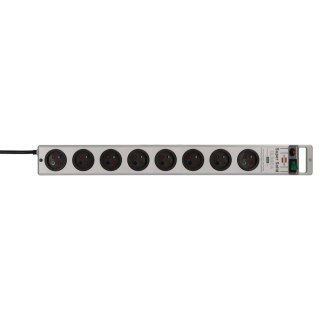Listwa antyprzepięciowa Super-Solid 8 gniazd 2.5m 13.500A - srebrna