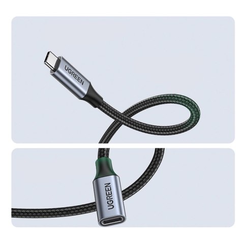 Przedłużacz kabla przewodu USB-C PD QC 100W 5A 10Gbps 0.5m - szary