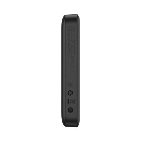 Mini powerbank 10000mAh z ładowaniem indukcyjnym MagSafe 15W PD QC 20W czarny