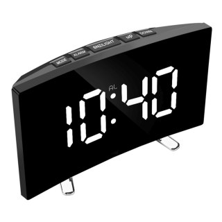 Zegar budzik elektroniczny z termometrem datą podświetlaniem LED