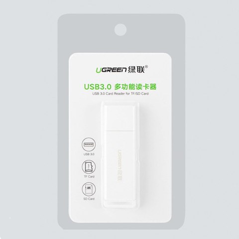 Czytnik kart pamięci TF SD pod USB 3.0 biały