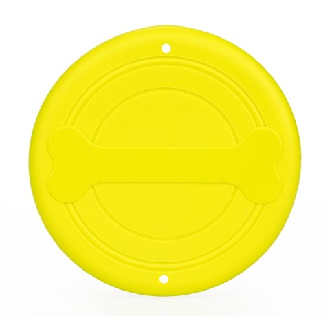 Frisbee, Dysk do rzucania silikonowy żółty 17cm