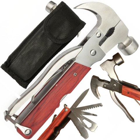 Multitool survivalowy narzędzie wielofunkcyjne turystyczne młotek nóż szczypce