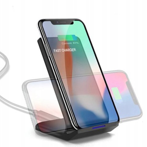 Ładowarka indukcyjna bezprzewodowa do smartfona z podstawką Qi 10 W Ładowarka indukcyjna bezprzewodowa do smartfona z podstawką Qi 10 W