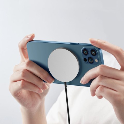 Ładowarka indukcyjna magnetyczna do telefonu MagSafe 15W czarna Ładowarka indukcyjna magnetyczna do telefonu MagSafe 15W czarna