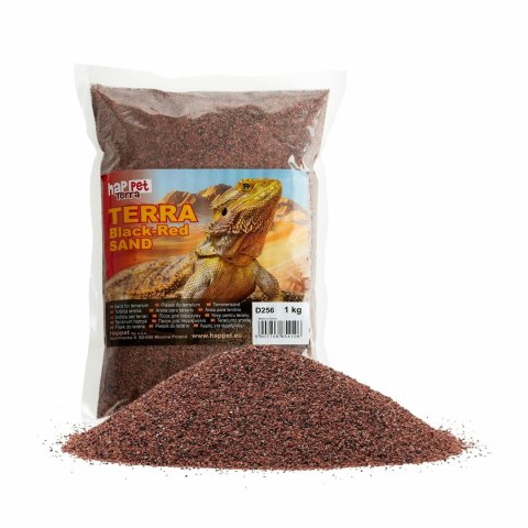 Piasek do terrarium czarno-czerwony 1 kg