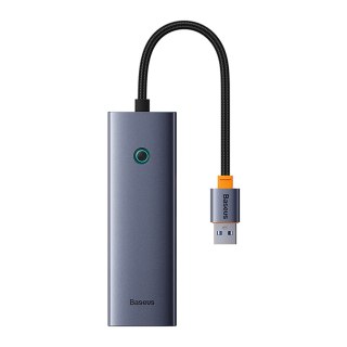 4w1 HUB adapter USB-A RJ45 - szary