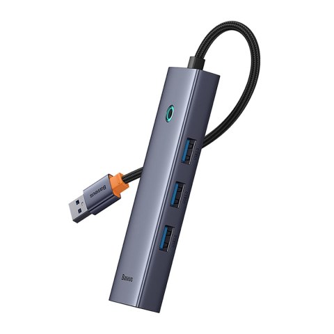 4w1 HUB adapter USB-A RJ45 - szary 4w1 HUB adapter USB-A RJ45 - szary