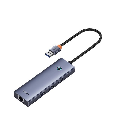 4w1 HUB adapter USB-A RJ45 - szary 4w1 HUB adapter USB-A RJ45 - szary