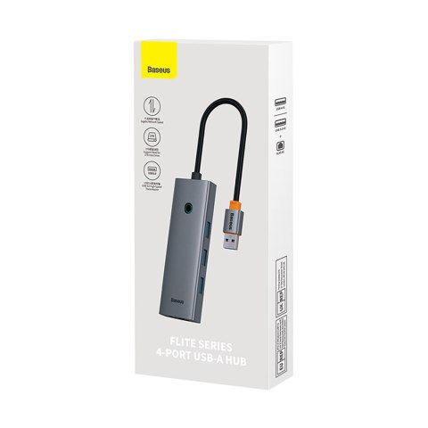 4w1 HUB adapter USB-A RJ45 - szary 4w1 HUB adapter USB-A RJ45 - szary