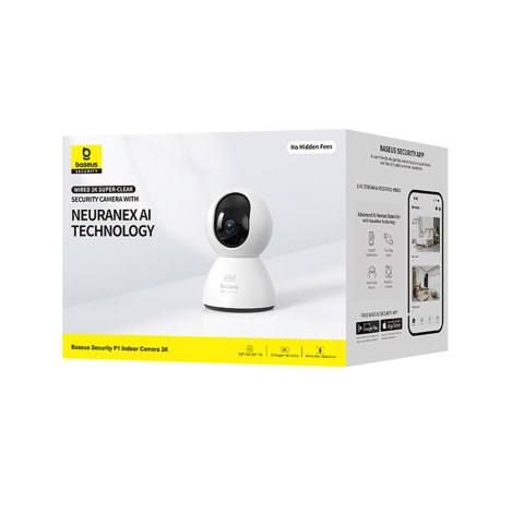 Kamera wewnętrzna Security P1 do monitoringu microSD Wi-Fi 3K - biała Kamera wewnętrzna Security P1 do monitoringu microSD Wi-Fi 3K - biała