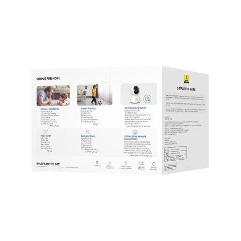 Kamera wewnętrzna Security P1 do monitoringu microSD Wi-Fi 3K - biała Kamera wewnętrzna Security P1 do monitoringu microSD Wi-Fi 3K - biała