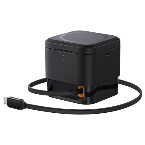 Ładowarka indukcyjna 3w1 do telefonu smartwatcha MagSafe 25W - czarna Ładowarka indukcyjna 3w1 do telefonu smartwatcha MagSafe 25W - czarna