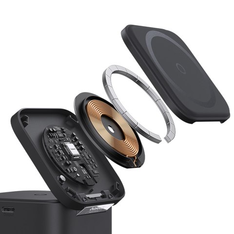 Ładowarka indukcyjna 3w1 do telefonu smartwatcha MagSafe 25W - czarna Ładowarka indukcyjna 3w1 do telefonu smartwatcha MagSafe 25W - czarna