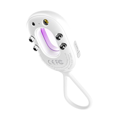Wykrywacz ukrytych kamer z alarmem mini latarką kablem USB-A - USB-C - biały Wykrywacz ukrytych kamer z alarmem mini latarką kablem USB-A - USB-C - biały