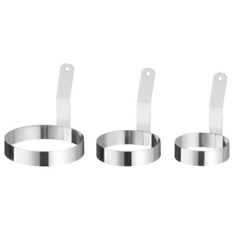 Forma obręcz pierścień z uchwytem do jajek sadzonych STAL śr. 128 mm
