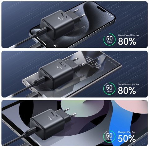 Ładowarka sieciowa USB-C PD QC 20W - czarna